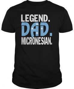 Mens Legend Dad Micronesian Micronesia Flag T-Shirt