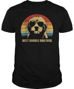 Mens Vintage Goldendoodle Dad Shirt Best Doodle Dad Ever