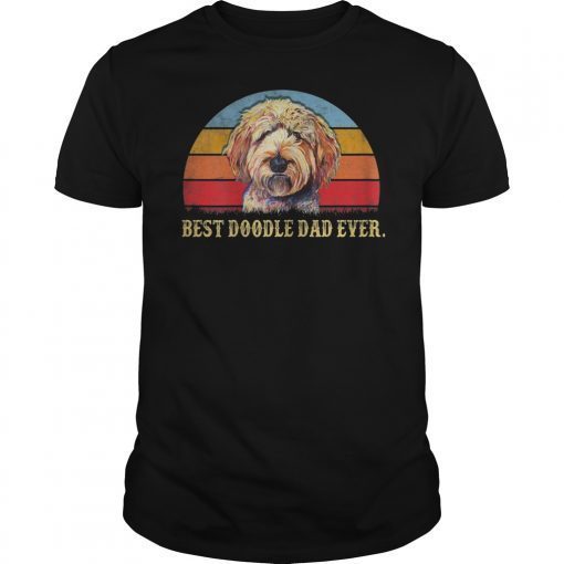 Mens Vintage Goldendoodle Dad T-Shirt Best Doodle Dad Ever