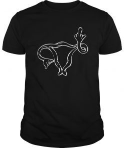 Middle Finger Uterus Art Pro-choice feminist artwork T-Shirt
