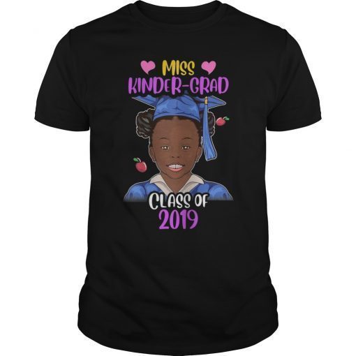 Miss Kinder-Grad 2019 Graduation T-Shirt Girls Kids Melanin