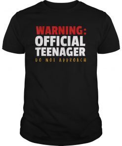 Official Teenager 13 Year Old Funny 13th Birthday Gift Shirt