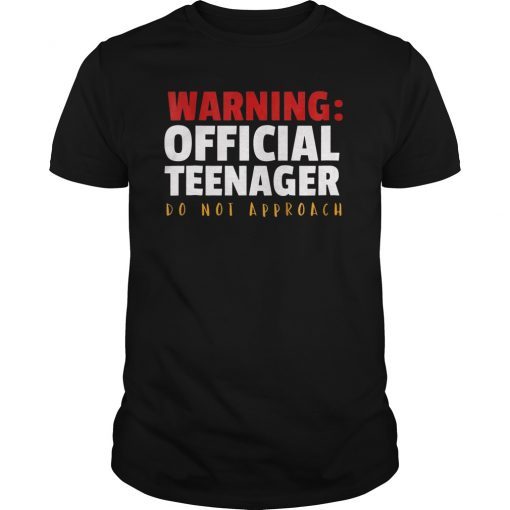 Official Teenager 13 Year Old Funny 13th Birthday Gift Shirt