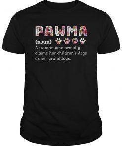 Pawma Definition Shirt Mama Grandma Aunt Dog Lovers Shirt