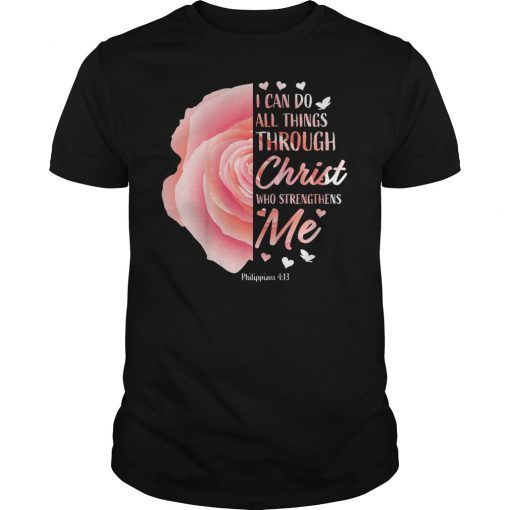 Philippians 4 13 Christian Bible Verse Shirt Women Kid Gifts