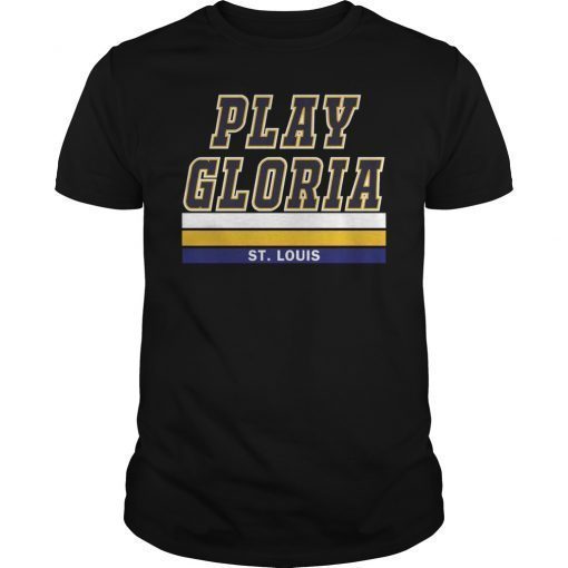 Play Gloria St. Louis Hockey T-Shirt Mens Blues Shirt