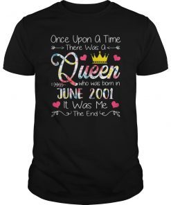 Queen June 2001 Women 18th Birthday Girls Gifts T-Shirt