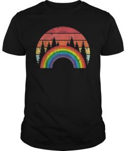 Rainbow Shirt Vintage Retro 80's Style Gay LGBT Pride Flag Tee Shirt