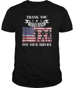Thank You Veterans for Your Service American Flag Tshirts