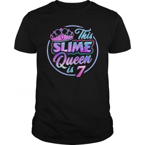 This Slime Queen Is 7 T Shirt Girls Birthday Party Gift Kit