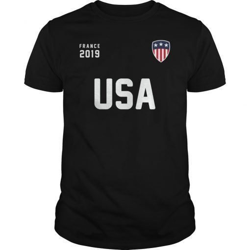 USA Fans 2019 France Women's Soccer Football T-Shirt