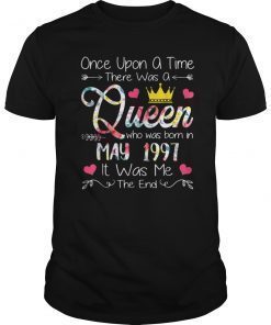 Womens 22th Birthday Queen May 1997 Girls T-Shirt