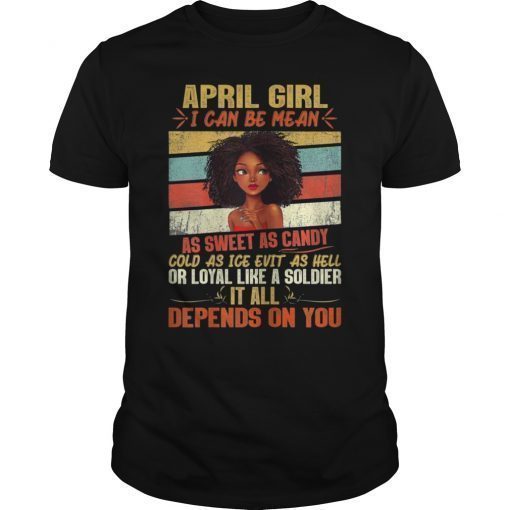 Womens April Girl Knows More Than She Says T-Shirt Black Queens