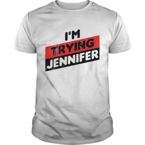Womens I’m Trying Jennifer CJ Mccollum T-Shirt