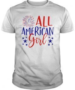 4th of July Family Matching Shirt All American Girl T-Shirt