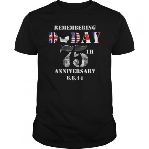 75th Anniversary Of D-Day 1944 June 6 WWII Memorial Veteran T-Shirt