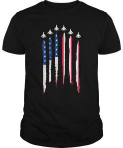 Air Force Flyover 4th of July Gift Tee Shirt