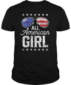 All American Girl 4th of July Family Matching Sunglasses T-Shirt