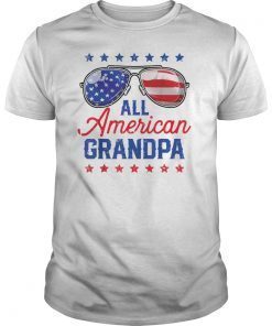 All American Grandpa 4th of July Family Matching Sunglasses T-Shirts