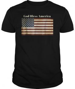 American Flag God Bless America Christian Patriotic T Shirt