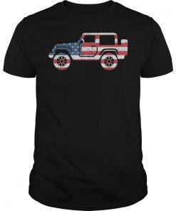 American Flag Jeep Shirt 4th Of July Jeep T-Shirt