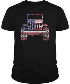 American Flag of jeep 4th Of July T-shirts Jeep Drivers