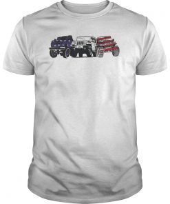American-Jeep-Lovers Flag 4th July T Shirt Gift