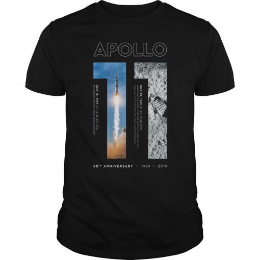 Apollo 11 50th Anniversary Tshirt Moon Landing 1969 2019 T-Shirt