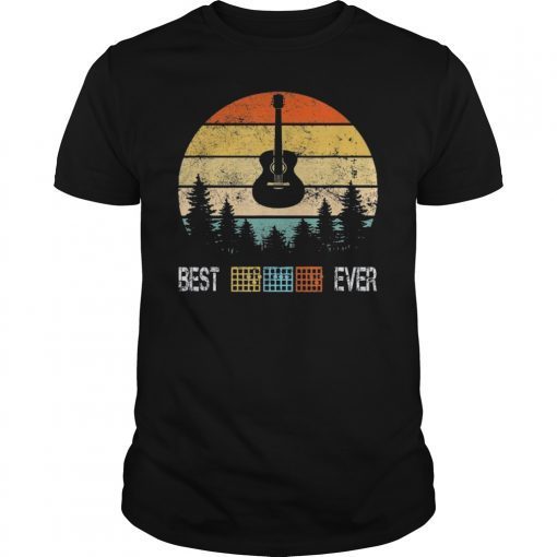 Best Guitar Dad Ever Shirt Music Vintage Fathers Day Gifts Shirt