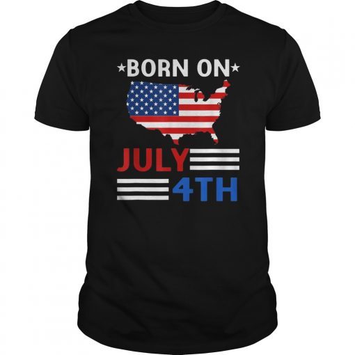 Born On 7-4 July 4Th Birthday T-Shirt