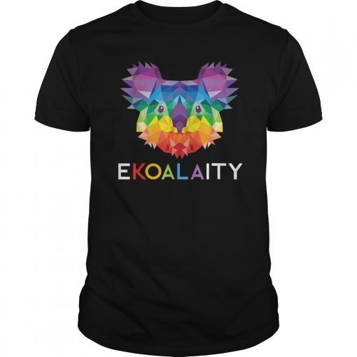 CUTE KOALA Rainbow Flag Gay Pride Shirt Men Women T-Shirt