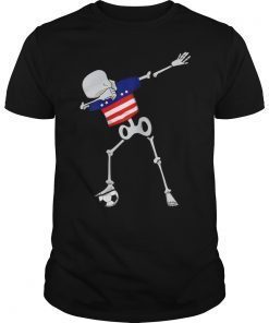 Dabbing Skeleton USA Soccer ,American Dab Dance Football