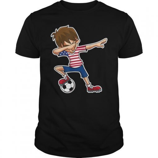Dabbing Soccer Boy USA Shirt, United States Jersey, American