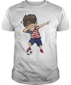 Dabbing Soccer Boy United States Jersey Shirt - USA Football
