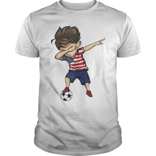 Dabbing Soccer Boy United States Jersey Shirt - USA Football