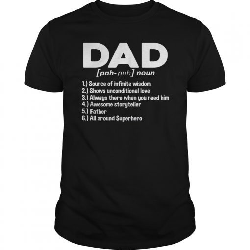 Dad Noun Definition Tee Shirt