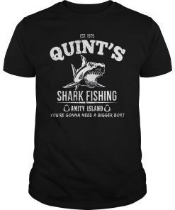 Est 1975 Quint s Shark Fishing Amity Island You T-Shirt