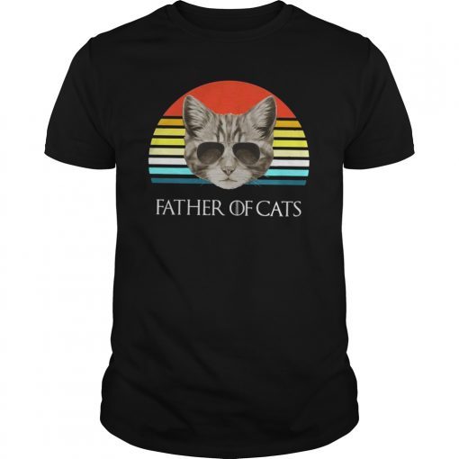 Father of Cats T-Shirt, Father of Cats Tee, Father of Cats Clothing, Father of Cats Top