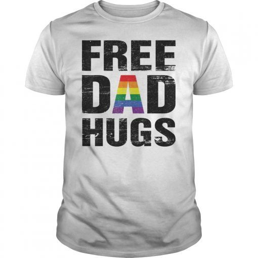 Free Dad Hugs Shirt Cute LGBT Pride Gay Gift Family Matching