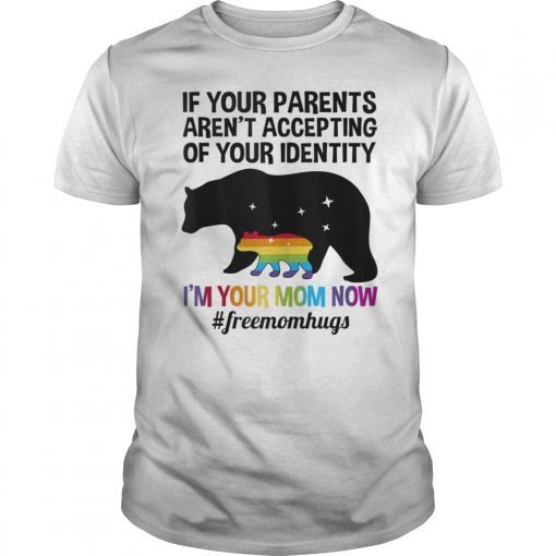 Free Mom Hugs LGBT Pride Gifts Mama Bear LGBT Month Shirt
