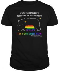 Free Mom Hugs LGBT Pride T-shirt Gifts Mama Bear LGBT T-Shirt