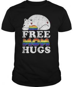 Free Mom Hugs Tshirt T-shirt Women LGBT Pride Mama-Bear