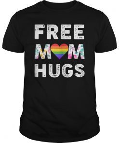 Free mom hugs T-shirt pride LGBT Floral T-shirt