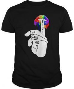 Funny LGBT Shirt-Rainbow Color Pride Lips T-Shirt