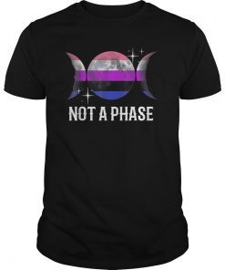 Genderfluid Pride Shirt Not a Phase Moon Gender Fluid Gifts T-Shirt