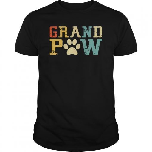 Grand Paw Dog Shirt Dog Lover Grandpaw Grandpa