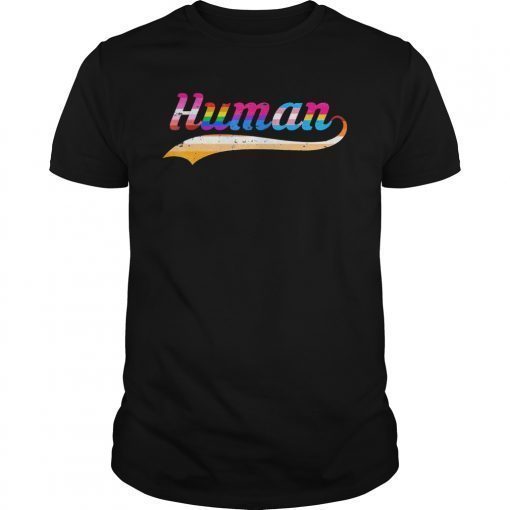 HUMAN Flag LGBT Gay Pride Bisexual Transgender t-shirt