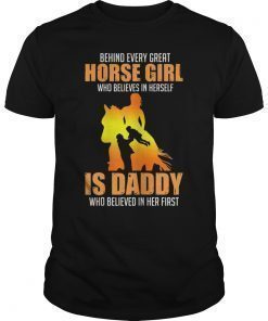 Horse Lover Gift Father's Day Shirt Daddy and Horse Girl T-Shirt