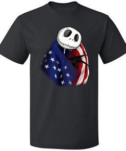 Jack Skellington American Flag 4th of July Unisex T-Shirt