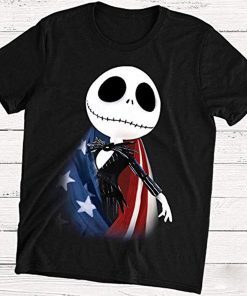 Jack Skellington American Flag 4th of July T-Shirt